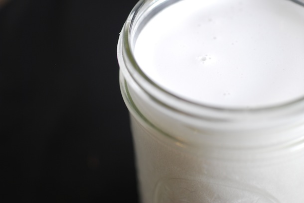 homemade coconut milk from fresh coconuts