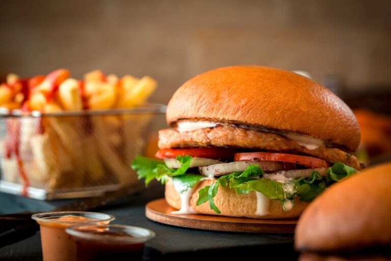 Homemade Chicken Patty Burger