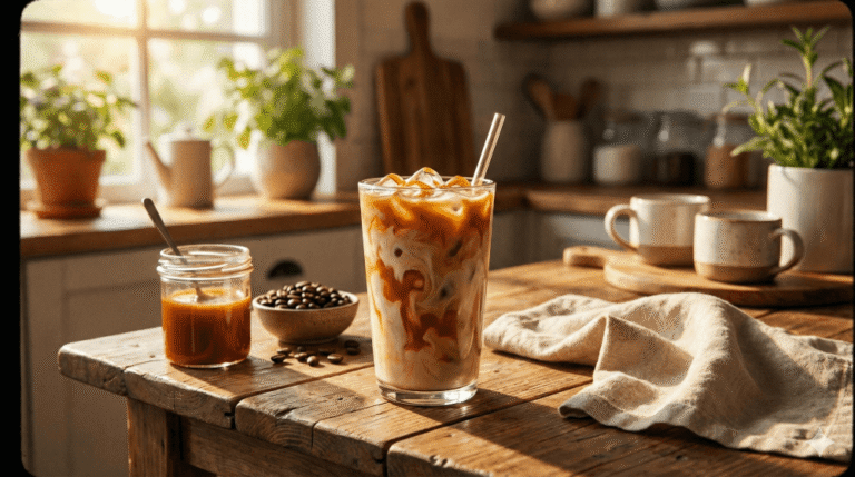 Quick Caramel Iced Coffee